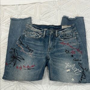 ALLSAINTS Blue Embroidered Women Jeans